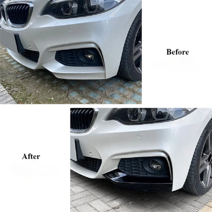 For BMW 2 Series F22 F23 M235i M240i 220i 228i 230i M Sport 2014-2022 MP Style Front Bumper Side Lip Cover Air Vent Spoiler Trim