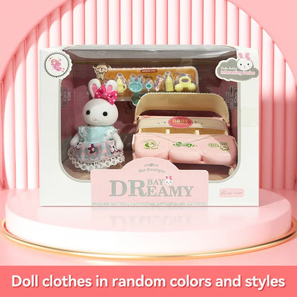 Little Rabbit Dresser Lovely Scene Play Toys Simulation Modelling Children