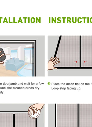 Magnetic Door Screen Mosquito Net  Insect Curtain Fly Insect White Auto Closing Invisible Mesh For Kitchen indoor living room