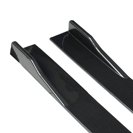 2M/2.2M Car Universal Side Skirts Extension Rocker Panels Lip Splitters 6PCS Side Spoiler For Civic Benz BMW ABS Car Accessories