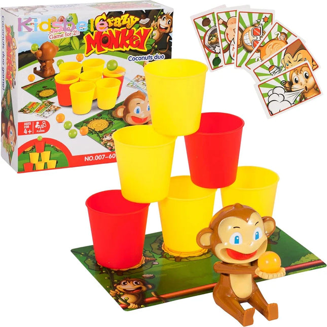Cartoon Monkey Ball Interactive Game Party Board Game 2 Persons Competition  Shooting Set Table Toy