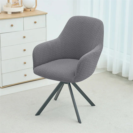 1/2/4/6pcs Elastic High Arm Dining Chair Covers Jacquard Office Chair Cover .