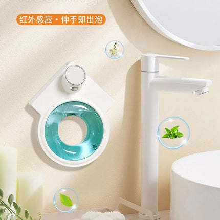 New Automatic Wall-mounted Foam Soap Dispenser Induction Washing Machine Household LED Touch Smart Soap Dispenser