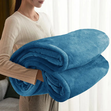Soft Blanket for Fall Winter Spring All Season Thicken Warm Fuzzy Microplush Lightweight
