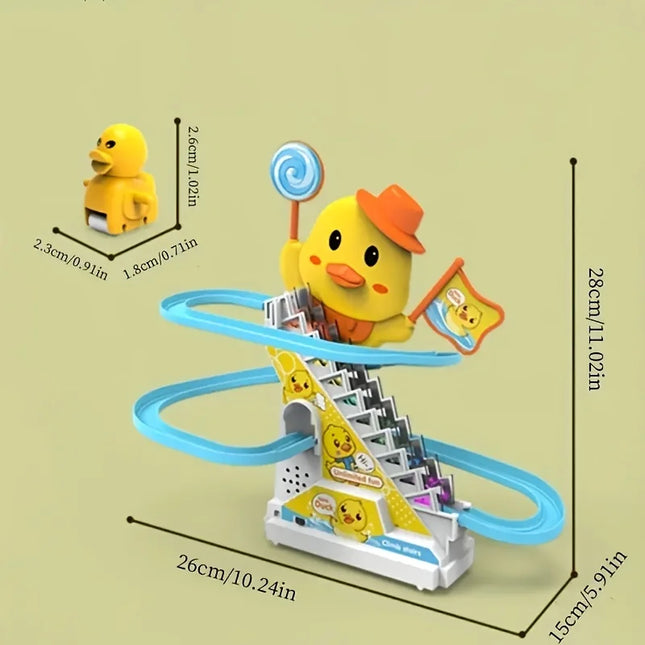 Duck Climbing Stairs Musical Toys with Lights and Music for Children Birthday Gifts Ducklings Girl Toys