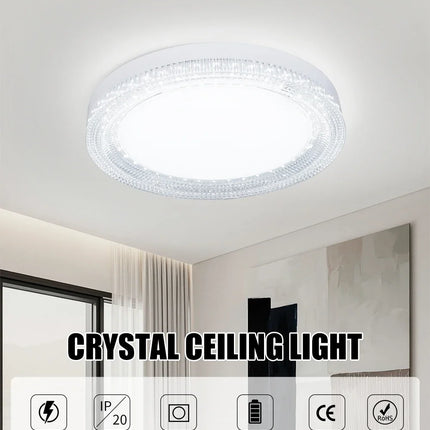 Hot Selling Ultra Thin Crystal Ceiling Lamp Round Ceiling Home Lamp Cool White Suitable for Balcony Kitchen Bedroom Light