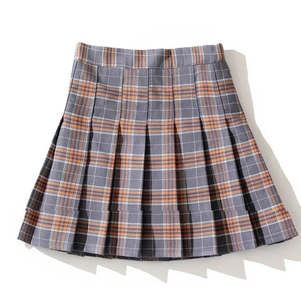 Girls High Waist Solid Pleated Mini Skirt for 4-12Y Girl Summer Korean Preppy Style Fashion Dance Skirts Student A-line Skirts