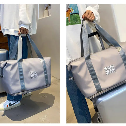 Carry On Travel Duffle Bag Nylon Waterproof Sports Gym Tote Bags for Women Large Capacity Storage Luggage Handbag