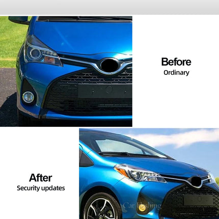 Car LED Fog Light For Toyota Vios Yaris Sedan 2013 2014 2015 2016 2017 with Wires Switch Harness Kit angel eyes Fog lamp cover