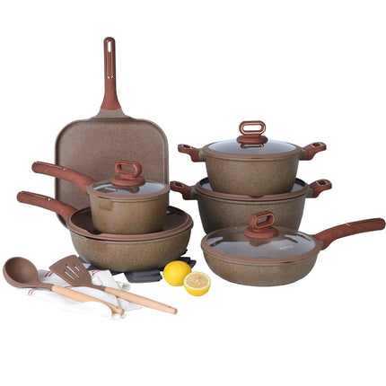 DONNOR Ceramic Cookware Sets Pots and Pans Set Nonstick  Induction Cookware Kitchen Cooking