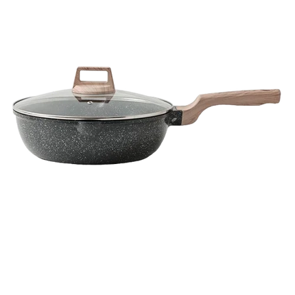 DONNOR Nonstick Frying Pan 4.6qt Ceramic Frying Pans with Lid Nonstick Cookware