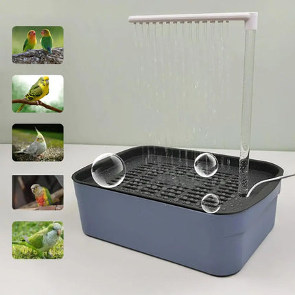 Durable Parrot Bath Electric Parrot Bathtub with Circulating Water Multifunctional Birds Shower Container for Lovebird for Grey