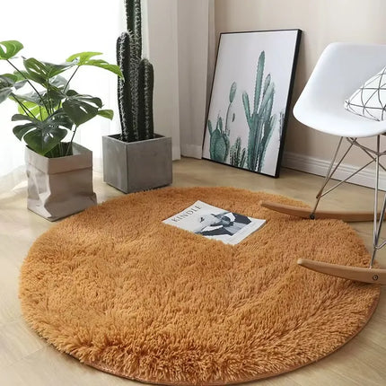 Plush round carpet living Room Decoration Children's Bedroom fluffy white carpet