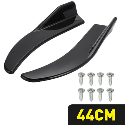 1 Pair Universal Black/Car Carbon Fiber Screen Car Bumper Spoiler Front Lip Anti-Collision For BMW Mercedes-Benz Toyota Audi