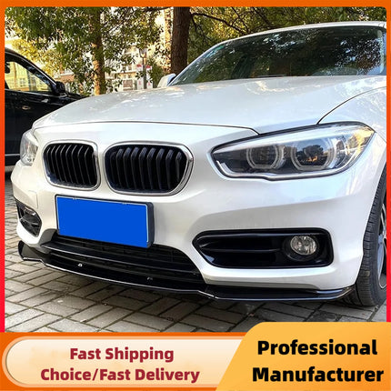 For BMW F20 F21 1-Series 116i 118i 120i 2011-2019 Car Front Bumper Spoiler Lip 3Pcs PP Bumper Canard Lip Splitter