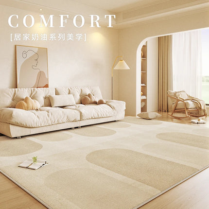 Cream Style Bedroom Decor Carpet Light Luxury Carpets for Living Room Fluffy Soft Art Design Lounge Rug Home