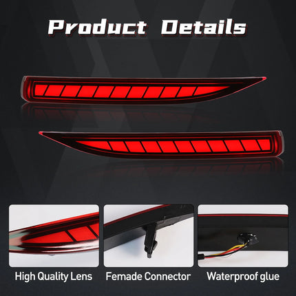 LED Rear Bumper Reflector Light For Toyota Corolla Altis 2019 2020 2021 2022 Warn Brake Dynamic Turn Signal Fog Lights Rear