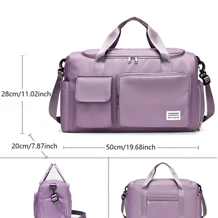Carry On Travel Bag Large Capacity Weekender Overnight Duffle Bags with Shoe Compartment Sports Fitness Bags for Women