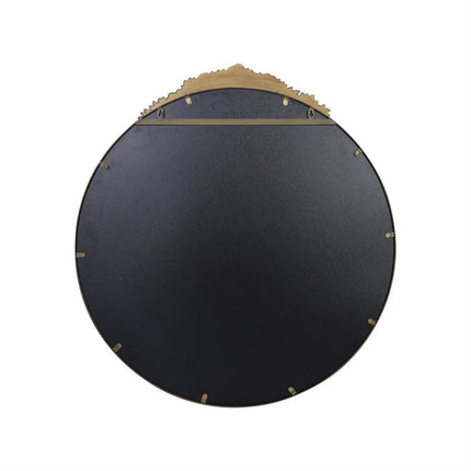 Large Wall Mirror Baroque Mirror Bathroom Decor Round/ Oval Vanity Mirror w Antique Brass Edge for Entryway, Hallway Living Room