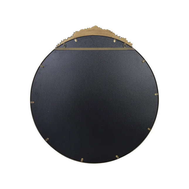 Large Wall Mirror Baroque Mirror Bathroom Decor Round/ Oval Vanity Mirror w Antique Brass Edge for Entryway, Hallway Living Room