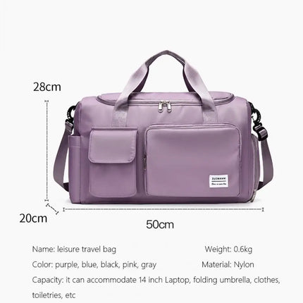 Carry On Travel Bag Large Capacity Weekender Overnight Duffle Bags with Shoe Compartment Sports Fitness Bags for Women