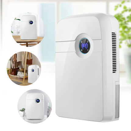Dehumidifier with Drain Hose 2.5L Water Tank Moisture Absorber for Kitchen Bedroom Bathroom