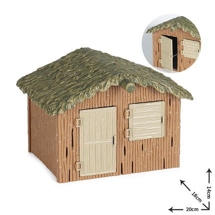 Farm House Model Action Figures Farmer Motorcycle Cow