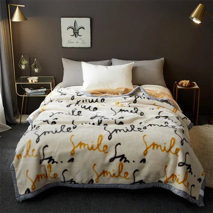 New Raschel plush thickened warm blanket 1PC 150/180/200cm nap air