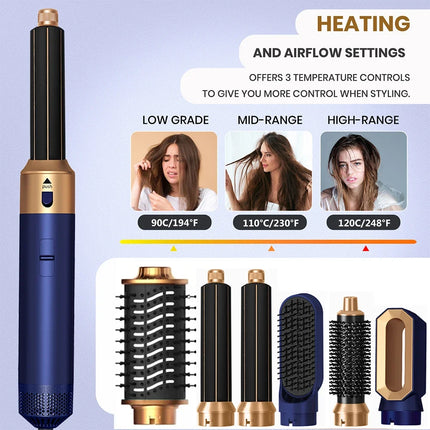 6 in 1 Hair Dryer Brush Hot Comb Set Professional Curling Iron Hair Straightener Styling Tool For Dyson Airwrap Hair Dryer