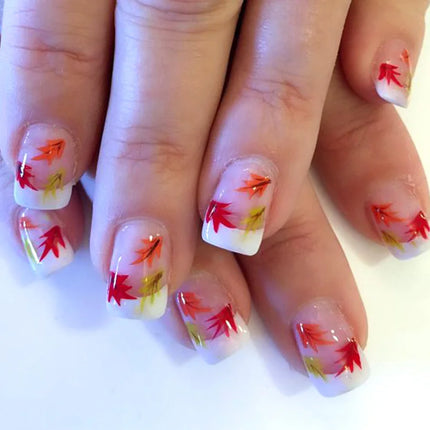 24Pcs Fashion Fake Nails Press on Long Ballet False Nails Art
