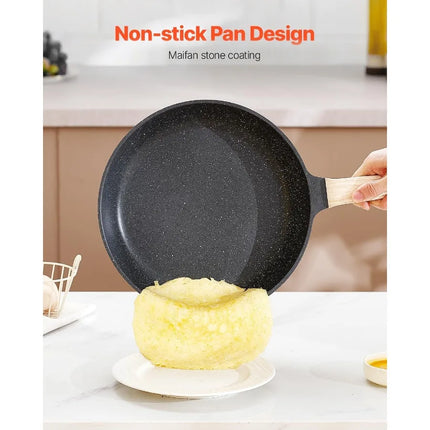 19 Piece Pots and Pans Set Granite Nonstick Cookware Set