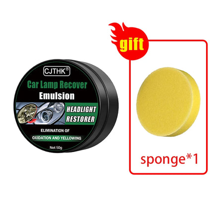 Car Headlight Restoration Polishing Kit - Scratch Remover & Oxidation Cleaner Repair Paste for Headlamp Assembly