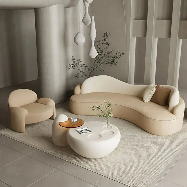 Designer Modern Living Room Sofas Lazy Couch Floor Minimalist Sofas Lounge Filling Garden Patio Muebles Lounge Suite Furniture