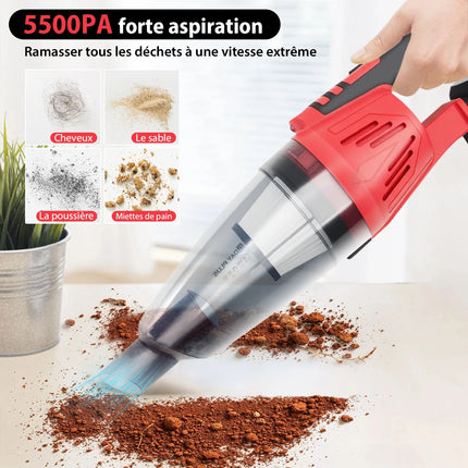 Handheld Vacuum Cleaner,2 IN 1 Home and Car Vacuum Cleaner Cordless with Powerful Suction