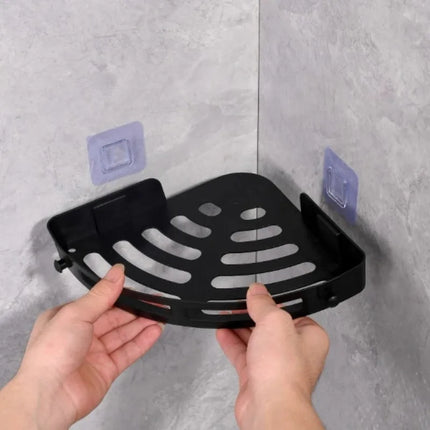 2pcs Bathroom Corner Shelf,Adhesive Wall-Mounted Organizer with 2-Tier Shelves