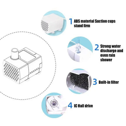 Parrot Shower Cage Bird Bath Fountain with Shower Head Convenient Automatic Pet Pool Toy for Budgies Lovebirds Parakeet Bathing
