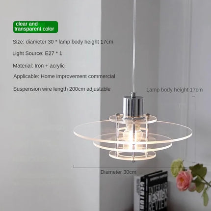 Hotel Lobby Restaurant Clothing Store Commercial Acrylic Decorative LED Chandelier Suitable for Living Room Bedroom Bedside