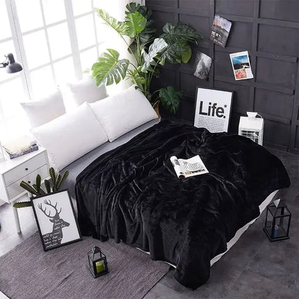Soft Blanket for Fall Winter Spring All Season Thicken Warm Fuzzy Microplush Lightweight