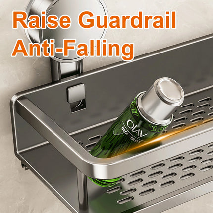 Suction Cup Bathroom Rack Bathroom Shelf Toilet Space Aluminum No Drill Hanging Rack Bathroom