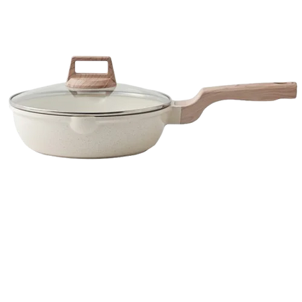 DONNOR Nonstick Frying Pan 4.6qt Ceramic Frying Pans with Lid Nonstick Cookware