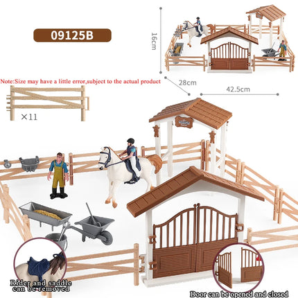 Farm Horse Race Model Action Figures DIY Equestrianism Horseman Animals