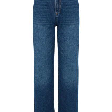 Trendyol TYZA Women's Jeans Casual Beltless Wide Leg Denim Plain Jeans Wide Leg Casual Pants Denim Pants