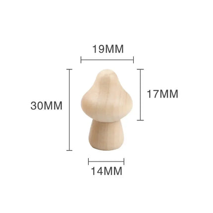 Miniature Wooden Mushroom Scale Model Ornaments Mini Wood Mushroom