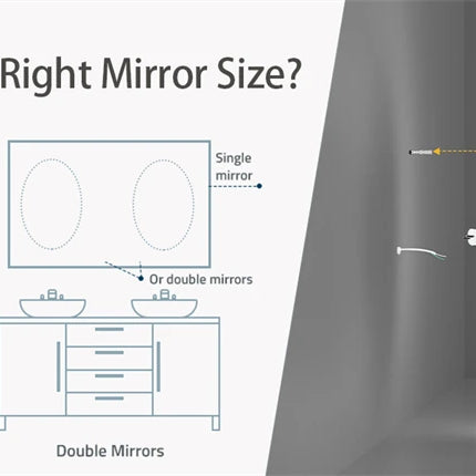 LED Lightd Bathroom Mirror Oval Illuminated Wall Vanity Mirror with Anti-Fog 3 Lighting Memory Function Backlit Makeup Mirror