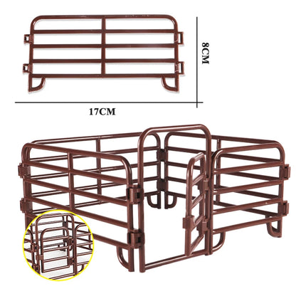 House Equestrian Fencing Palm Farm Cow Horse Animal Model Action Figures Miniature Cute Kid Toy Gift