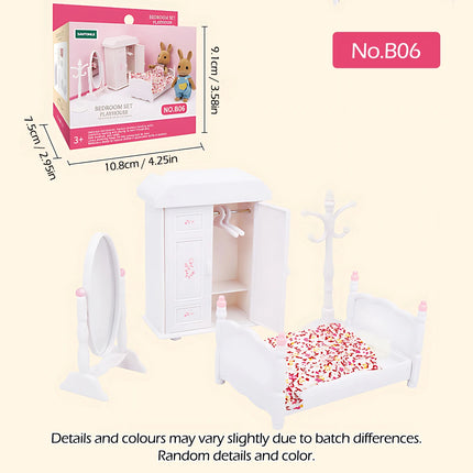 Dollhouse Furniture Montessori Miniature Doll House Kitchen Bedroom Bathroom Accessories For Girl Gifts