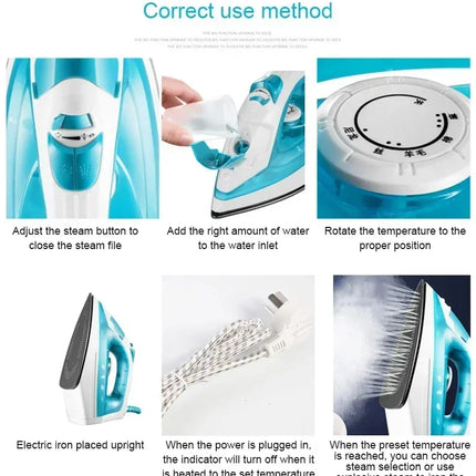 Handheld Garment Steamer Electric Steam Iron Soleplate laundry Ironing Machine Mini Travel Clothes Fabric Flatiron