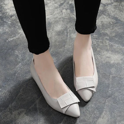 Woman Pumps Formal Low Heel Elegant Red Shoes For Women Moccasins Pointed Toe Y2k Premium Offer High Quality Social On E A