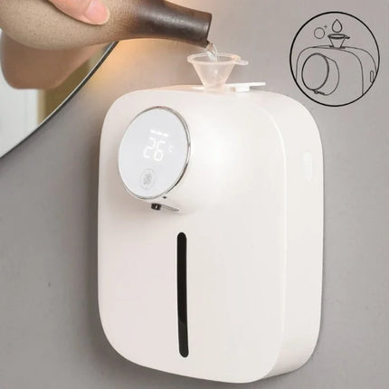 Soap Dispenser Automatic Hand Washer Rechargeable Temperature Display Liquid