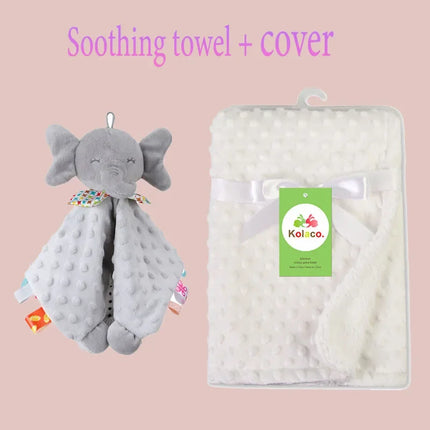 Personalized Baby Blanket Newborn Stroller Sleeping Dolls Custom Blanket With Name Soft Plush Soother Appease Towel Cover Gift